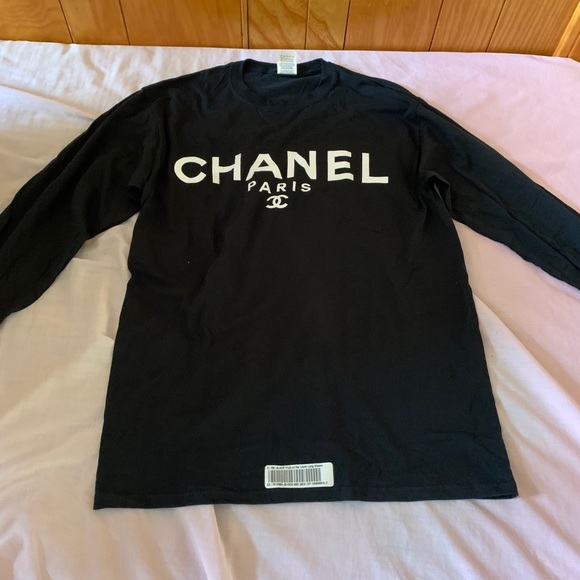chanel black long sleeve shirt